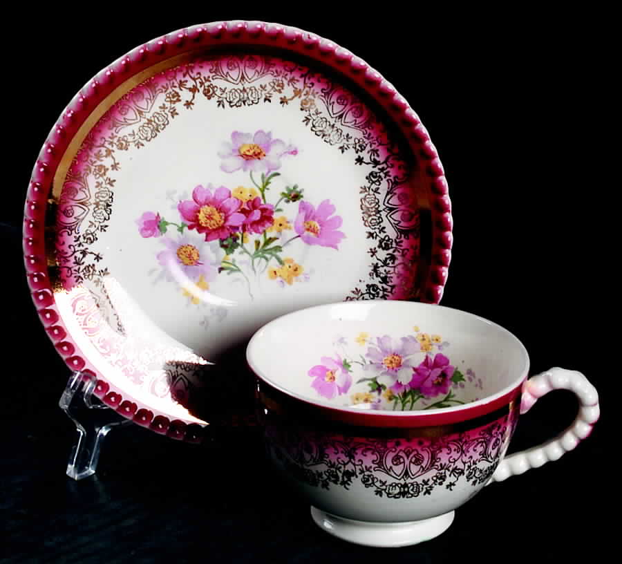 Empress Footed Cup & Saucer Set by Nasco China (USA)-1