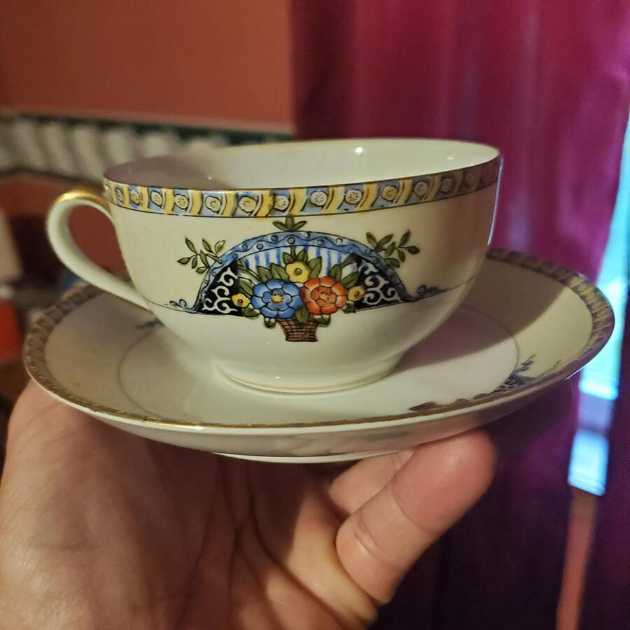 N1737 Flat Cup & Saucer Set by Noritake-1