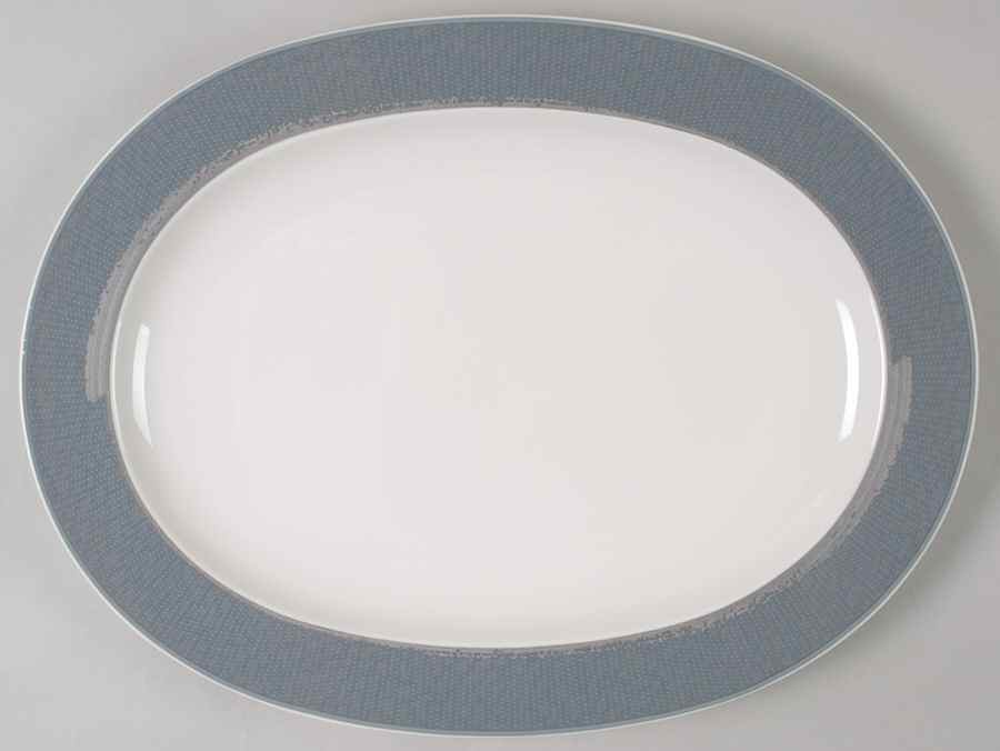Ambience Charcoal 14" Oval Serving Platter by Noritake-1