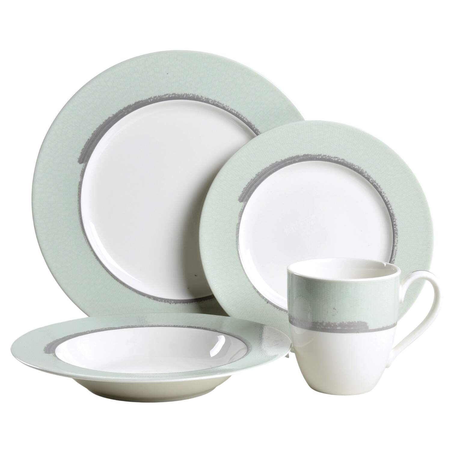 Ambience Green 4 Piece Place Setting by Noritake-1