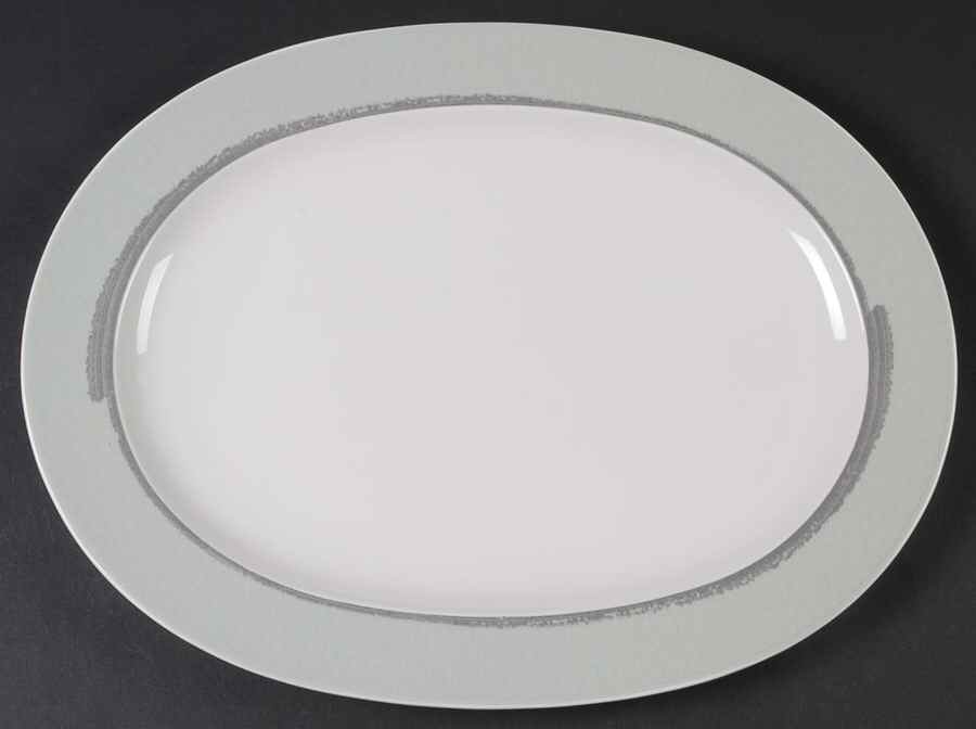 Ambience Green 14" Oval Serving Platter by Noritake-1