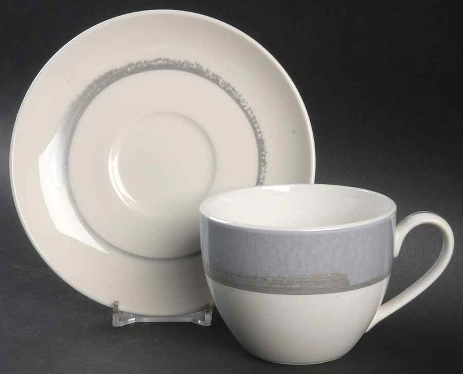 Ambience Violet Flat Cup & Saucer Set by Noritake-1