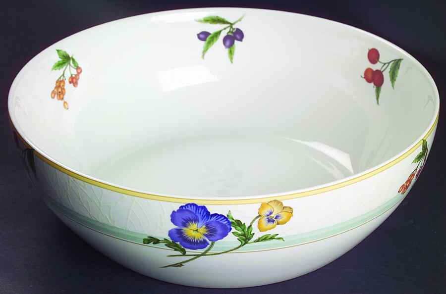Jolie Fleur 10" Large Salad Serving Bowl by Noritake-1
