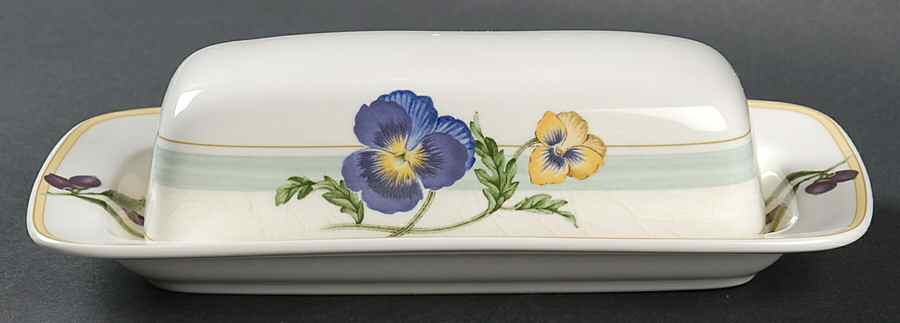 Jolie Fleur 1/4 Lb Covered Butter by Noritake-1