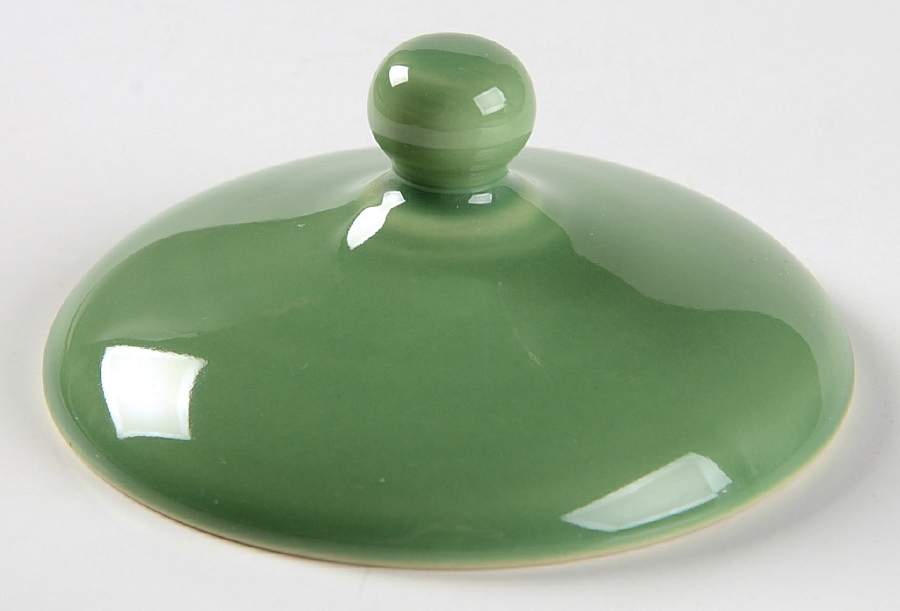 Solid Color Fern Green Lid for Sugar Bowl by Nancy Calhoun-1