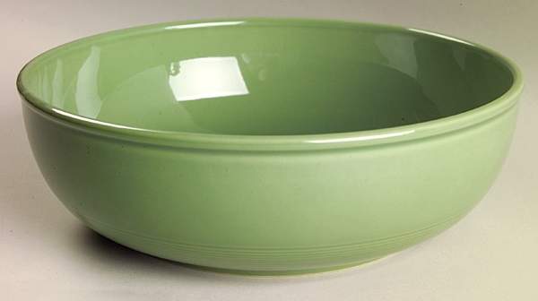 Solid Color Fern Green Round Shallow Bowl by Nancy Calhoun-1
