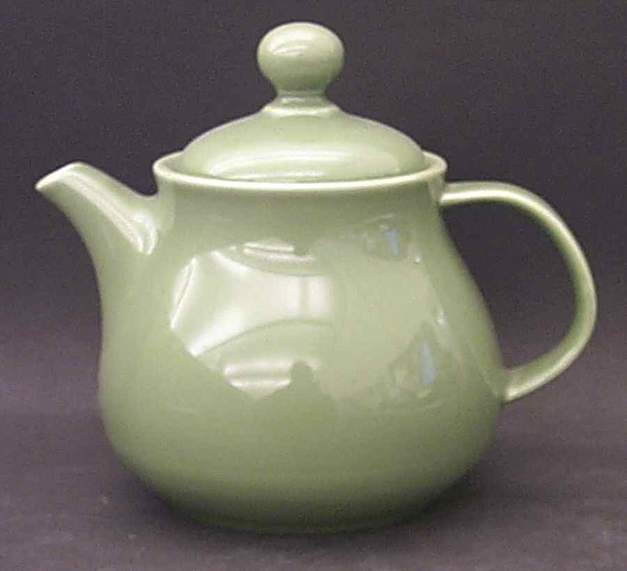 Solid Color Fern Green Teapot & Lid by Nancy Calhoun-1