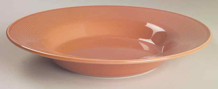 Solid Color Salmon 11" Individual Pasta Bowl by Nancy Calhoun-1