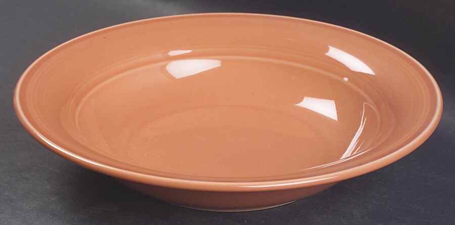 Solid Color Salmon Rim Soup Bowl by Nancy Calhoun-1