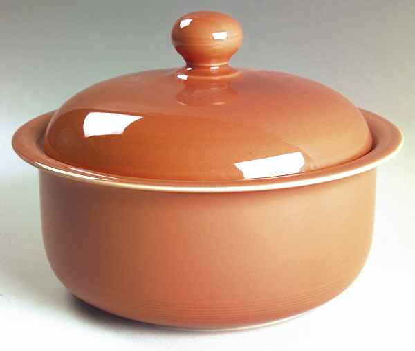 Solid Color Salmon 2 Qt Round Covered Casserole by Nancy Calhoun-1
