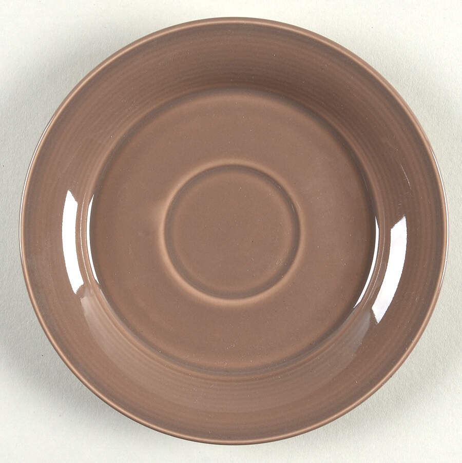 Solid Color Taupe Saucer by Nancy Calhoun-1
