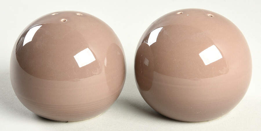 Solid Color Taupe Salt & Pepper Set by Nancy Calhoun-1