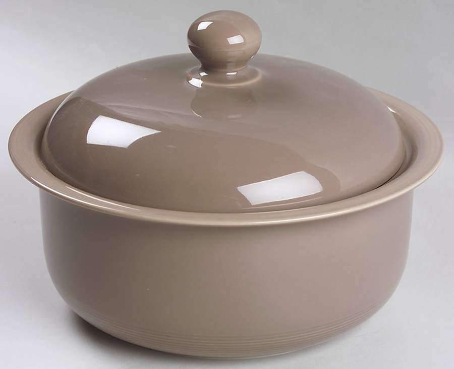 Solid Color Taupe 2 Qt Round Covered Casserole by Nancy Calhoun-1