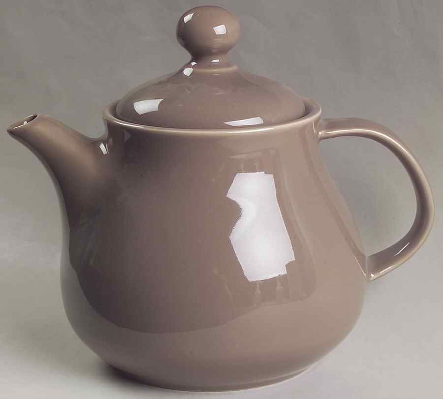 Solid Color Taupe Teapot & Lid by Nancy Calhoun-1
