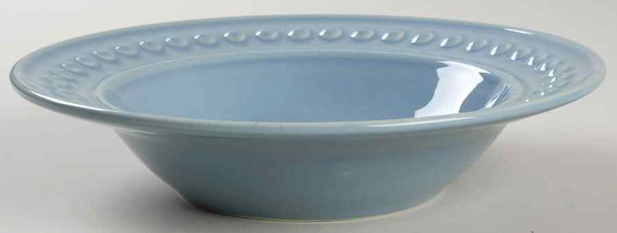 Del Mar Azure Blue Large Rim Soup Bowl by Nancy Calhoun-1