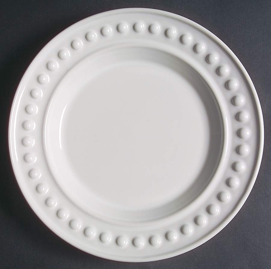 Del Mar Pearl White Salad Plate by Nancy Calhoun-1
