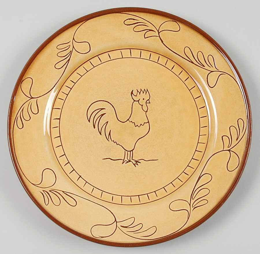 Rustic Rooster Salad Plate by Nancy Calhoun-1