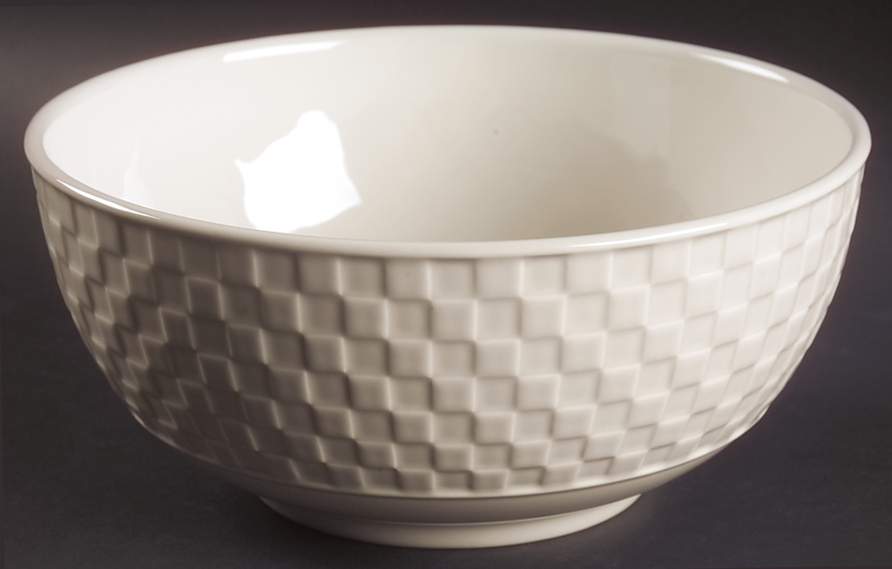 Check Mates Oyster 8" Round Vegetable Bowl by Nancy Calhoun-1