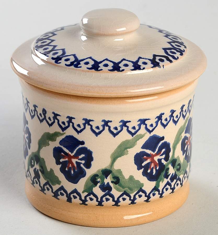 Pansy Sugar Bowl & Lid by Nicholas Mosse-1