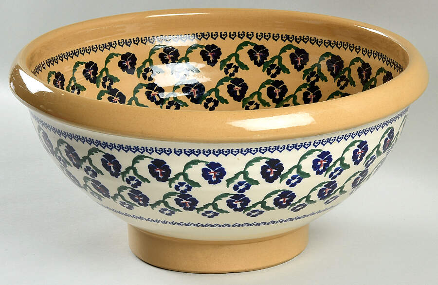 Pansy 13" Large Salad Serving Bowl by Nicholas Mosse-1
