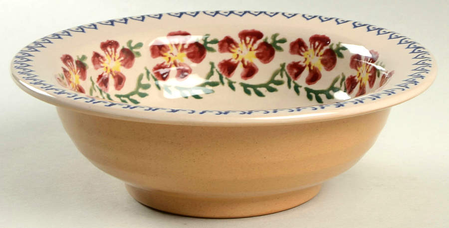 Old Rose Rim Soup Bowl by Nicholas Mosse-1