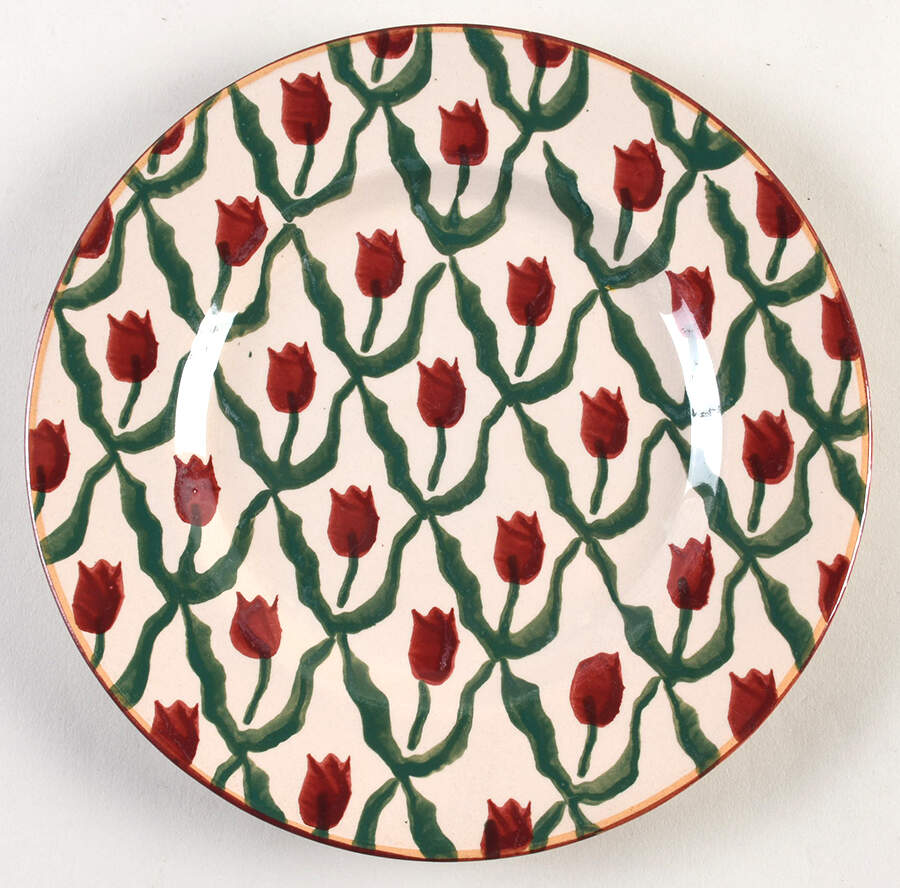 Red Tulip Salad Plate by Nicholas Mosse-1