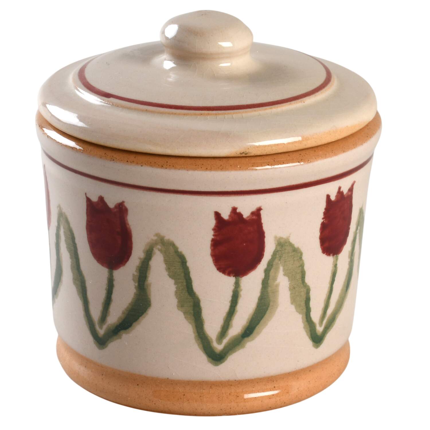 Red Tulip Sugar Bowl & Lid by Nicholas Mosse-1
