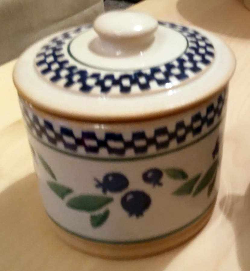 Blueberry Sugar Bowl & Lid by Nicholas Mosse-1