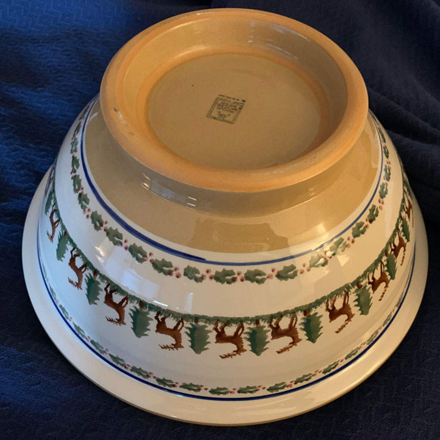 Reindeer 13" Large Salad Serving Bowl by Nicholas Mosse-1