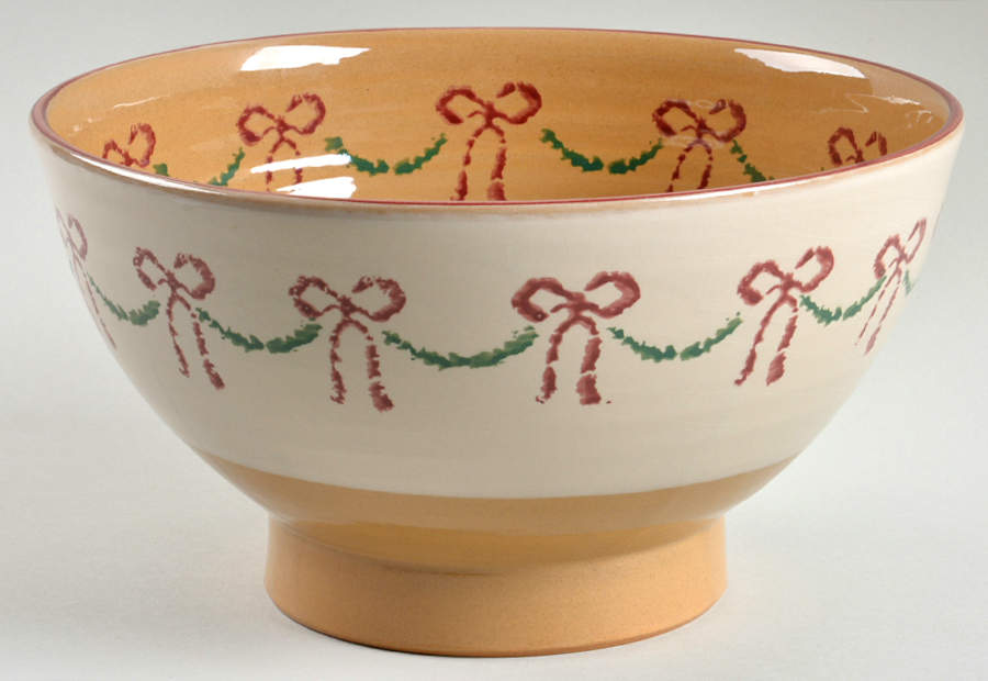 Swag and Bow 8" Round Vegetable Bowl by Nicholas Mosse-1