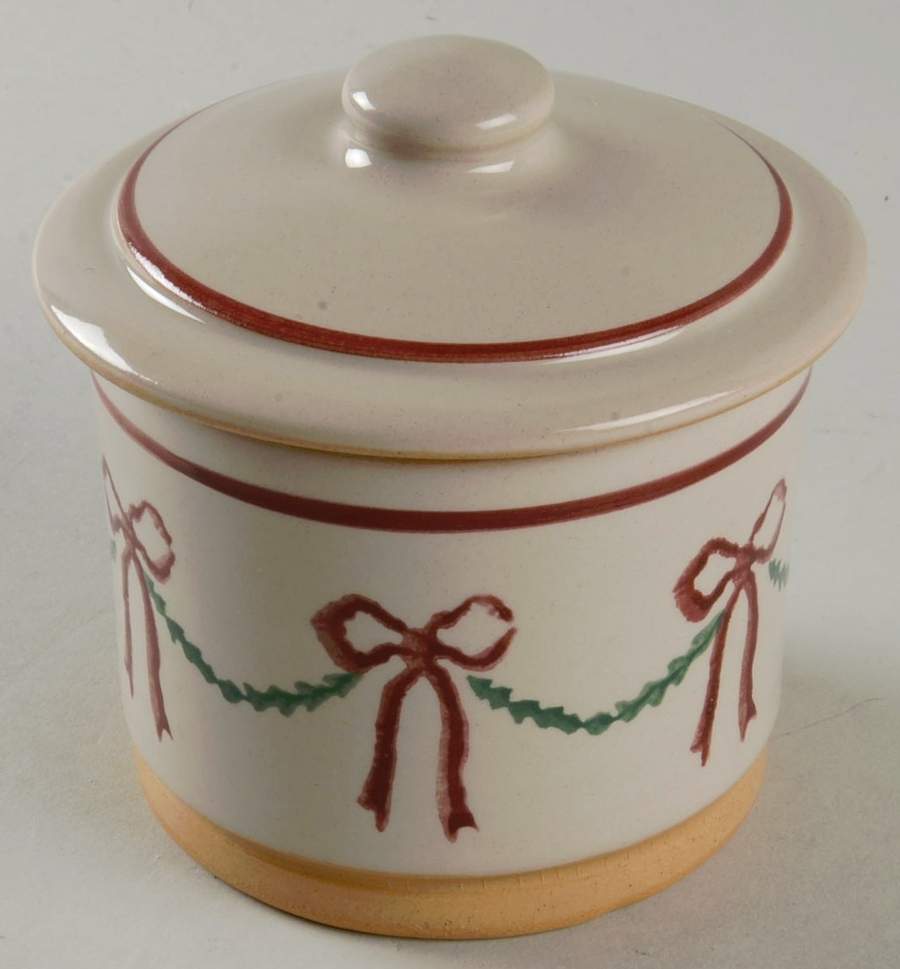Swag and Bow Sugar Bowl & Lid by Nicholas Mosse-1