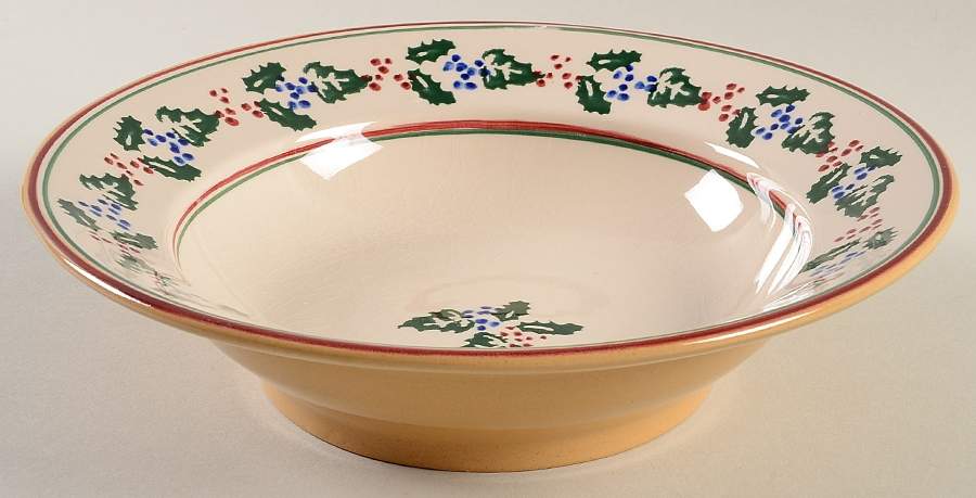 Holly and Ivy 9" Soup/Pasta Bowl by Nicholas Mosse-1