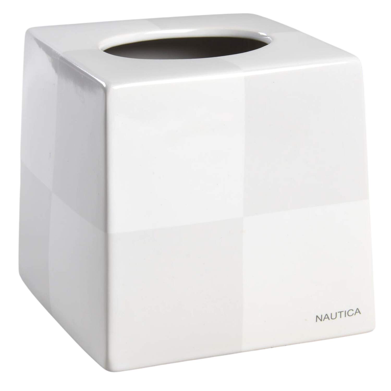 Arctic White Square Tissue Box Cover by Nautica-1