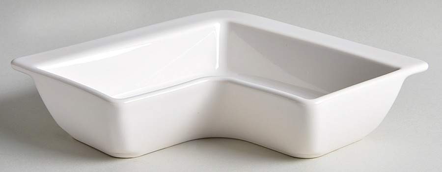 Arctic White L Shaped Side for (5 Piece) Chip & Dip by Nautica-1