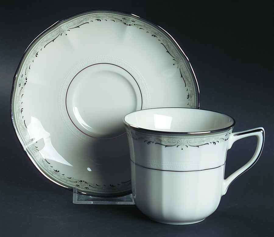 Whitmore Flat Cup & Saucer Set by Noritake-1