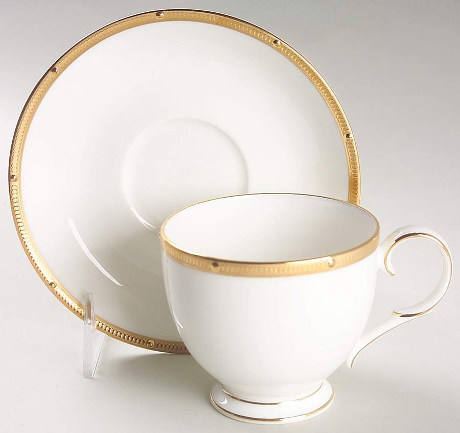 Rochelle Gold Footed Cup & Saucer Set by Noritake-1