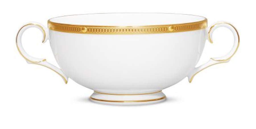 Rochelle Gold Footed Cream Soup Bowl by Noritake-1
