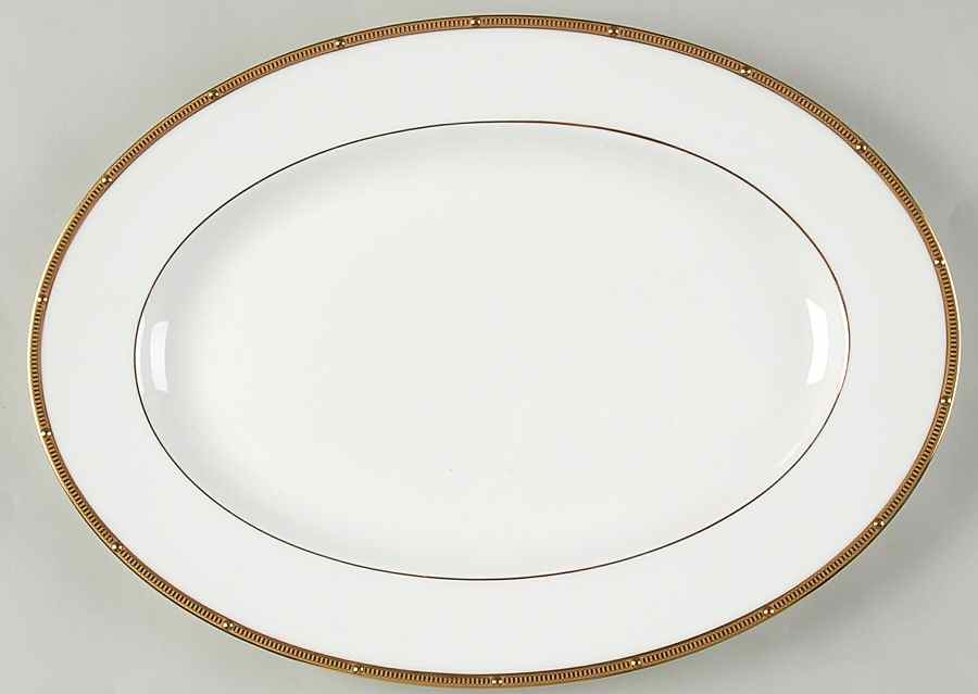 Rochelle Gold 14" Oval Serving Platter by Noritake-1