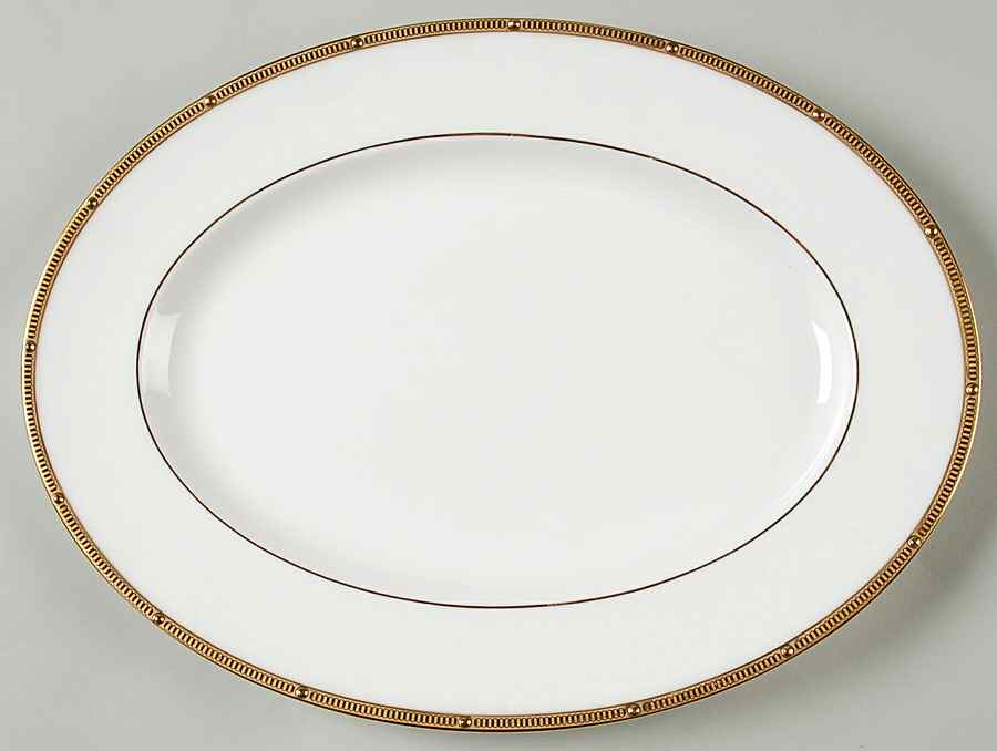 Rochelle Gold 12" Oval Serving Platter by Noritake-1