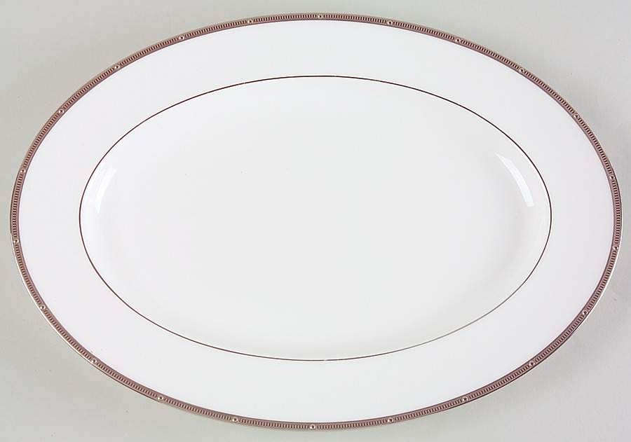 Rochelle Platinum 16" Oval Serving Platter by Noritake-1