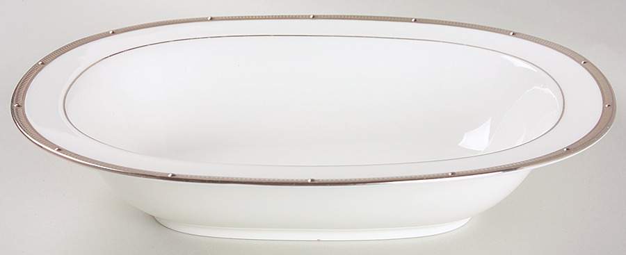 Rochelle Platinum 10" Oval Vegetable Bowl by Noritake-1