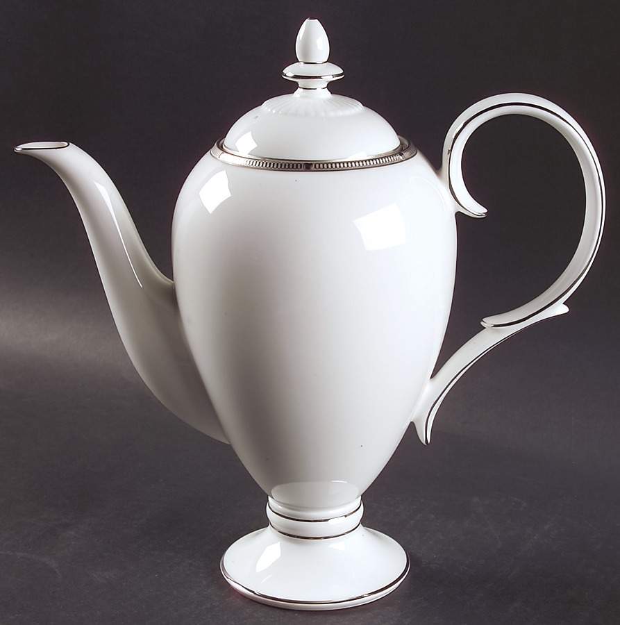 Rochelle Platinum Coffee Pot & Lid by Noritake-1