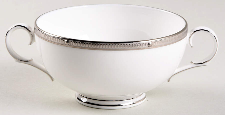 Rochelle Platinum Footed Cream Soup Bowl by Noritake-1