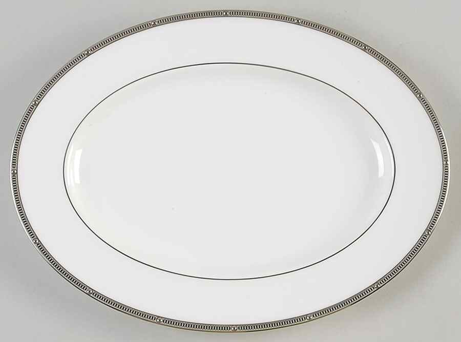 Rochelle Platinum 12" Oval Serving Platter by Noritake-1