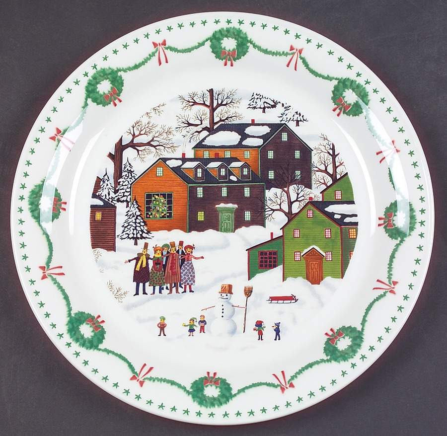 Americana Christmas Luncheon Plate by Nikko-1