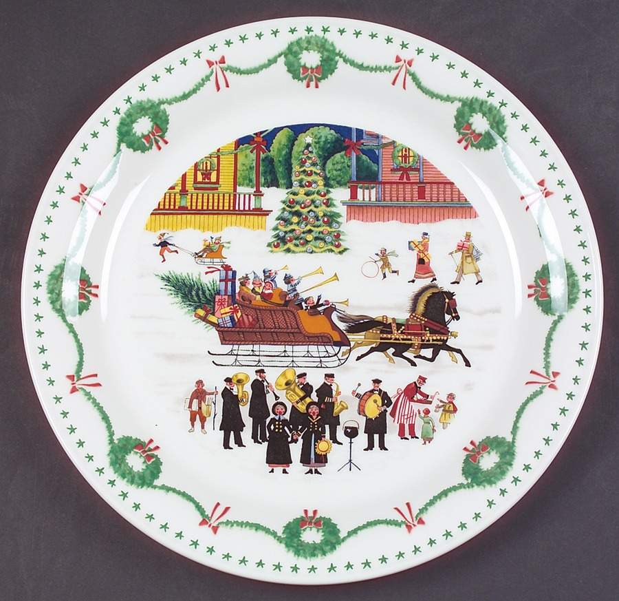 Americana Christmas Luncheon Plate by Nikko-1