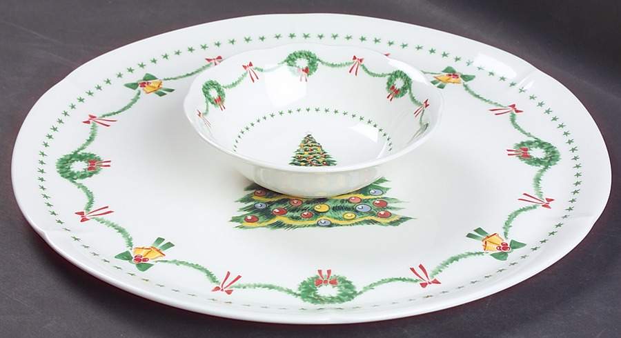 Americana Christmas (2 Piece) Chip & Dip Set by Nikko-1