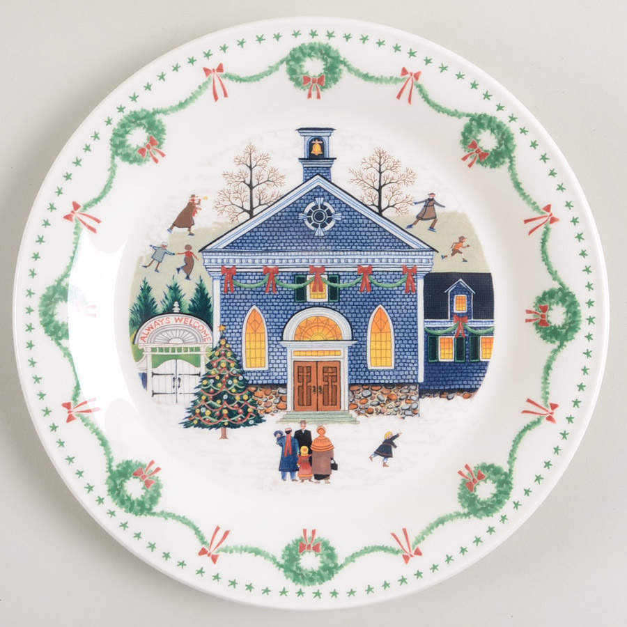 Americana Christmas Salad Plate by Nikko-1