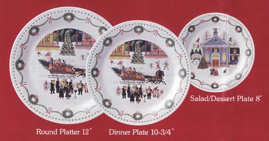 Americana Christmas Chop Plate (Round Platter) by Nikko-1