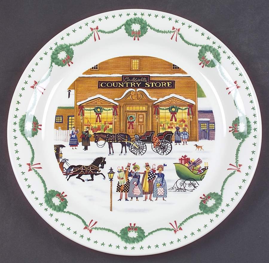 Americana Christmas Luncheon Plate by Nikko-1